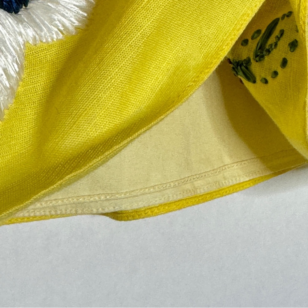 Alexis Kasandra Embroidered Floral Skirt Pattern Yellow Mini RARE HTF SZ Medium - Picture 10 of 16